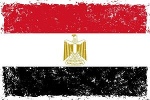Egypte vlag grunge verontrust stijl vector