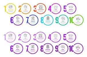 slaap lijn infographics. stap diagrammen of grafieken vector