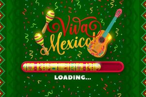 viva Mexico vakantie bezig met laden bar, feestelijk schaal vector