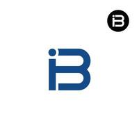 brief ib bi monogram logo ontwerp vector