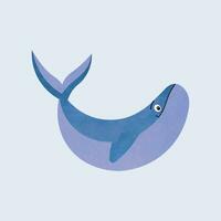 vector illustratie van schattig walvis tekenfilm