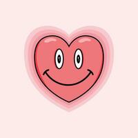 schattig vector rood hart glimlachen