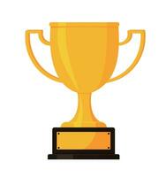 winnaar's trofee icoon. de gouden trofee vector is een symbool van zege in een sport- evenement.