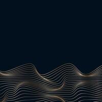 lineair gouden abstract golven. vector ontwerp banier poster. minimalistische modern achtergrond