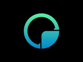 eerste O logo. brief O helling kleur logo ontwerp inspiratie vector
