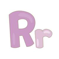 alfabet r voor woordenschat school- les tekenfilm illustratie vector clip art sticker