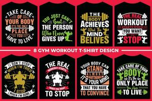 Sportschool training t-shirt ontwerp premie vector