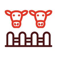 vee landbouw dik lijn twee kleur pictogrammen voor persoonlijk en reclame gebruiken. vector