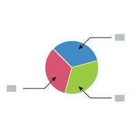 taart tabel sjabloon. economie gegevens informatie, vector illustratie