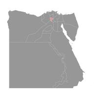 monufia gouvernement kaart, administratief divisie van Egypte. vector illustratie.