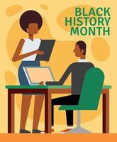 Black History Month Illustration vector