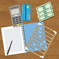 audit van huis begroting. besparing financiën, accounting en betalen, vector illustratie