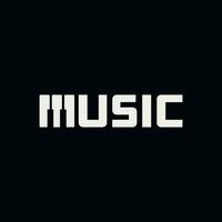 vector muziek- minimaal tekst logo ontwerp