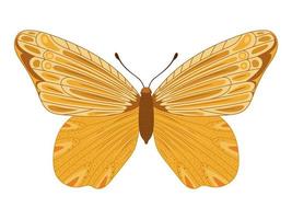 gele vlinder icoon vector