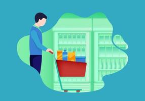 Woman Grocery Shopping vector