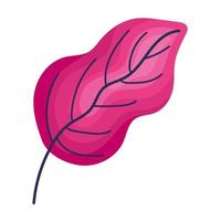 roze blad geïsoleerd vector