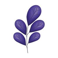 schattige paarse bladeren vector