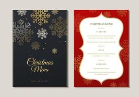 Christmas Menu Dinner Template vector