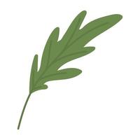blad van groene kleur met stengel op een witte achtergrond vector