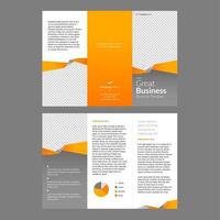 Professional Brochure Template Orange vector