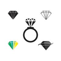 diamant en juweel ontwerp vector logo sjabloon symbool