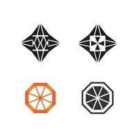 diamant en juweel ontwerp vector logo sjabloon symbool