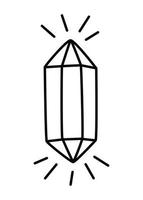 minimalistische tatoeage van een diamant op een witte achtergrond vector