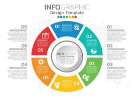 infographic sjabloonontwerp met 6 kleuropties. vector