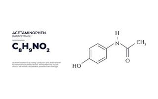 structureel, chemisch formule van een verbinding met kort informatie, banier ontwerp vector