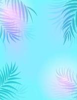 beautifil palmboom blad silhouet achtergrond vectorillustratie vector