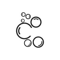 zeepbel logo sjabloon vector pictogram illustratie ontwerp