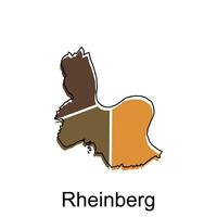 kaart stad van rheinberg illustratie ontwerp sjabloon Aan wit achtergrond, geschikt voor uw bedrijf vector