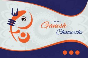 gelukkig ganesh chaturthi banier vector