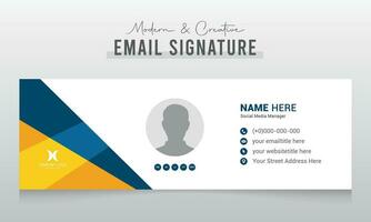 zakelijke modern en creatief e-mail handtekening ontwerp sjabloon vector