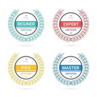 gecertificeerde criteria badge logo sjabloon vector