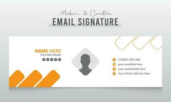 zakelijke modern en creatief e-mail handtekening ontwerp sjabloon vector