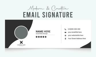 modern en creatief e-mail handtekening sjabloon ontwerp vector