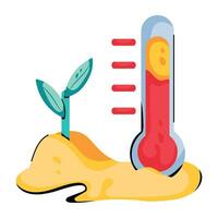 modieus bodem temperatuur vector