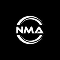 nma logo ontwerp, inspiratie voor een uniek identiteit. modern elegantie en creatief ontwerp. watermerk uw succes met de opvallend deze logo. vector