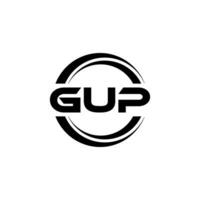 gup logo ontwerp, inspiratie voor een uniek identiteit. modern elegantie en creatief ontwerp. watermerk uw succes met de opvallend deze logo. vector