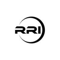 rri brief logo ontwerp in illustratie. vector logo, schoonschrift ontwerpen voor logo, poster, uitnodiging, enz.