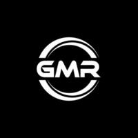 gmr brief logo ontwerp in illustratie. vector logo, schoonschrift ontwerpen voor logo, poster, uitnodiging, enz.