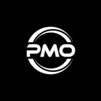 pmo logo ontwerp, inspiratie voor een uniek identiteit. modern elegantie en creatief ontwerp. watermerk uw succes met de opvallend deze logo. vector