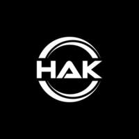 hak logo ontwerp, inspiratie voor een uniek identiteit. modern elegantie en creatief ontwerp. watermerk uw succes met de opvallend deze logo. vector