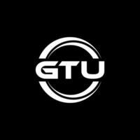 gtu logo ontwerp, inspiratie voor een uniek identiteit. modern elegantie en creatief ontwerp. watermerk uw succes met de opvallend deze logo. vector