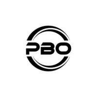 pbo logo ontwerp, inspiratie voor een uniek identiteit. modern elegantie en creatief ontwerp. watermerk uw succes met de opvallend deze logo. vector