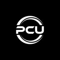 pcu logo ontwerp, inspiratie voor een uniek identiteit. modern elegantie en creatief ontwerp. watermerk uw succes met de opvallend deze logo. vector