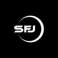 sfj logo ontwerp, inspiratie voor een uniek identiteit. modern elegantie en creatief ontwerp. watermerk uw succes met de opvallend deze logo. vector