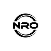 nro logo ontwerp, inspiratie voor een uniek identiteit. modern elegantie en creatief ontwerp. watermerk uw succes met de opvallend deze logo. vector