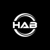 hab logo ontwerp, inspiratie voor een uniek identiteit. modern elegantie en creatief ontwerp. watermerk uw succes met de opvallend deze logo. vector